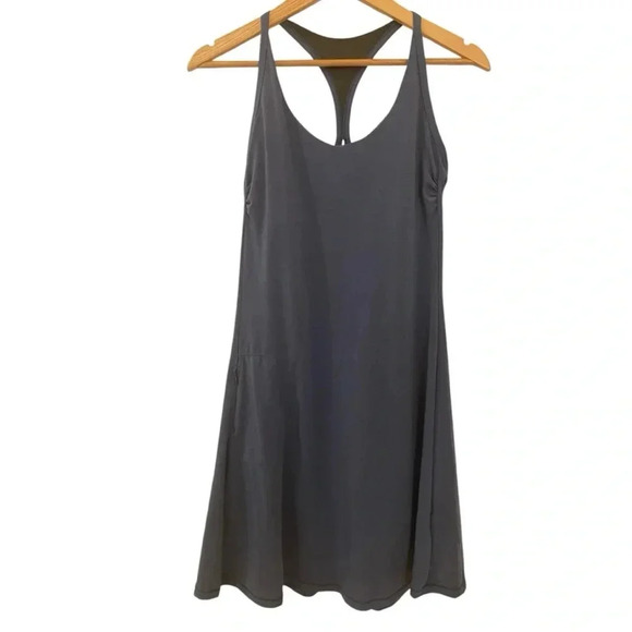 Prana Womens Opal Blue Racerback Tank Dress Size Small Athleisure Athletic - Picture 1 of 8
